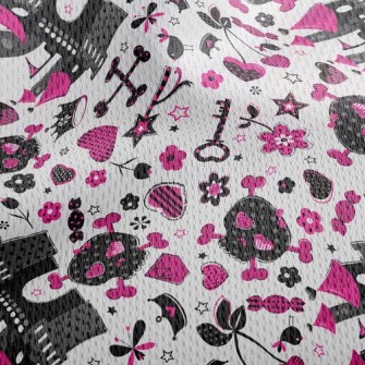 Happy Skull Athletic Mesh Flat Back