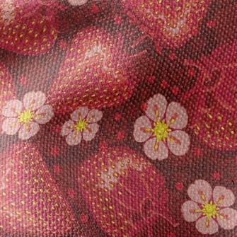 Sweetheart Bright Strawberries Waterproof Canvas