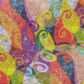 Colorful Flowers Twill