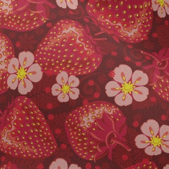 Sweetheart Bright Strawberries Chiffon