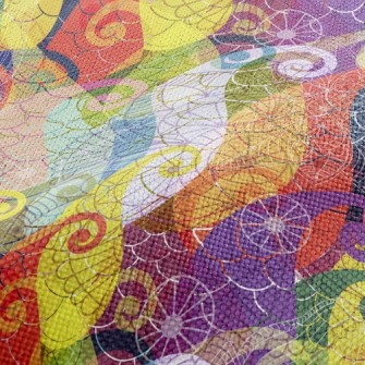 Colorful Flowers Performance Linen