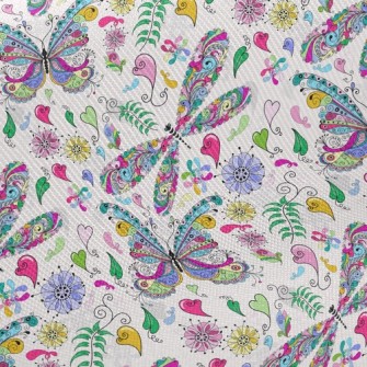 Colorful Butterfly Twill
