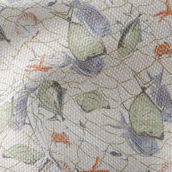 Fish In Fishnet Waterproof Canvas