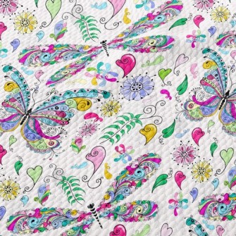 Colorful Butterfly Birdseye Piqué