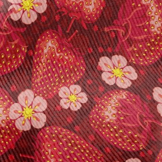 Sweetheart Bright Strawberries Standard Corduroy
