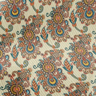 Bright Damask Flowers Standard Corduroy