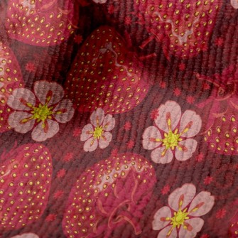 Sweetheart Bright Strawberries Terry