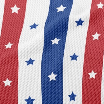 Striped Stars Birdseye Piqué