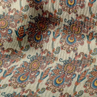 Bright Damask Flowers Terry
