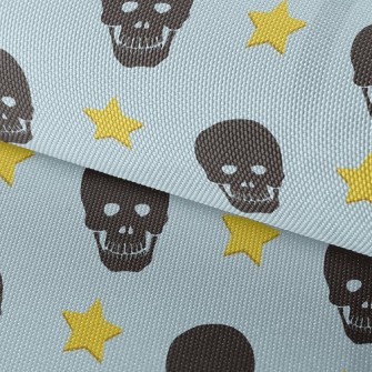 Black Skull Star Waterproof Oxford