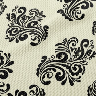 Damask Flowers Birdseye Piqué