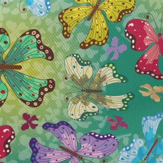 Colorful Butterflies Twill