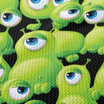 Little Green Monster Birdseye Piqué