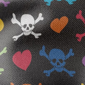 Bright Heart Skull Waterproof Canvas