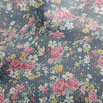 Colorful Flowers Athletic Mesh Flat Back