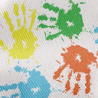 Colorful Handprints Standard Corduroy