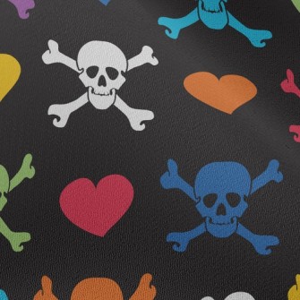 Bright Heart Skull Chiffon