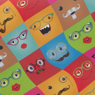 Funny Glasses Face Twill