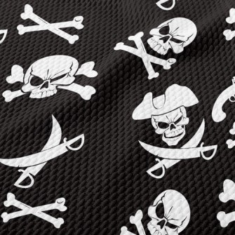 Evil Pirate Skeleton Birdseye Piqué