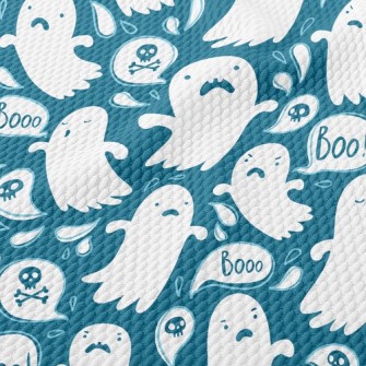 Floating Cute Ghost Birdseye Piqué