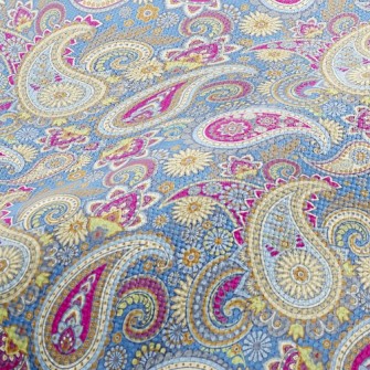 Bright Color Swirls Performance Linen