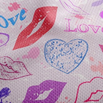Lips Of Love Athletic Mesh Flat Back