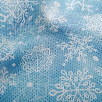 Snowflakes Athletic Mesh Flat Back