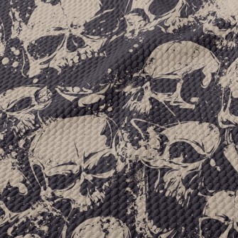 Scary Skeleton Birdseye Piqué