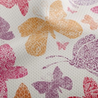 Dream Butterfly Athletic Mesh Flat Back