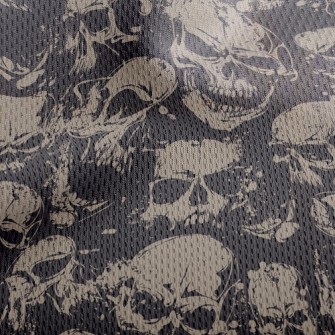 Scary Skeleton Athletic Mesh Flat Back