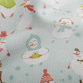 Snowman Is Busy Athletic Mesh Flat Back