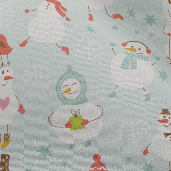 Snowman Is Busy Chiffon