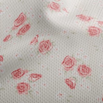 Elegant Rose Athletic Mesh Flat Back