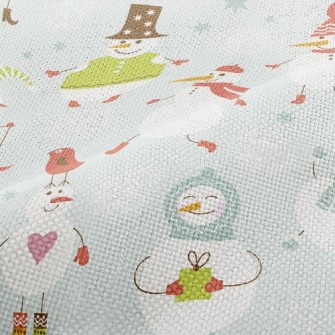 Snowman Is Busy Performance Linen