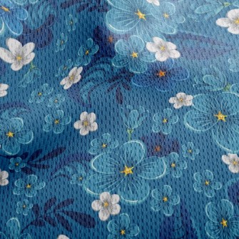 Cool Color Flower Athletic Mesh Flat Back