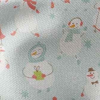 Snowman Is Busy Waterproof Canvas