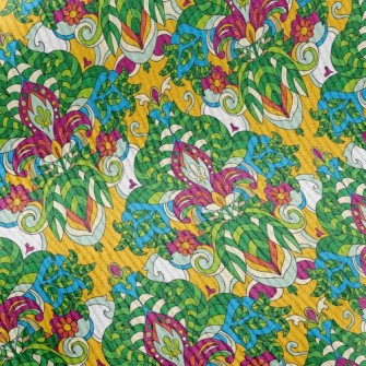 Green Flower Standard Corduroy