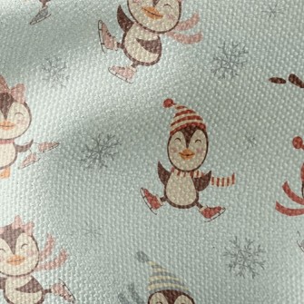 Ice Skating Penguin Waterproof Canvas