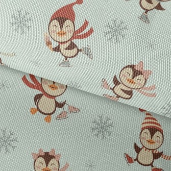 Ice Skating Penguin Waterproof Oxford