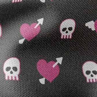 Heart Skull Waterproof Canvas