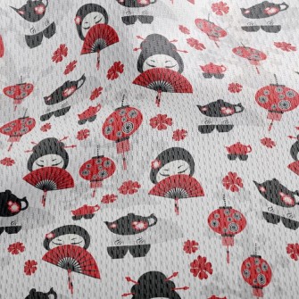 Geisha Culture Athletic Mesh Flat Back