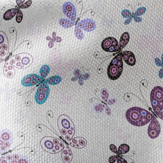 Purple Butterfly Fly Waterproof Canvas