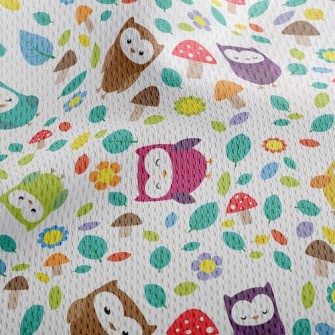Playful Owl Athletic Mesh Flat Back