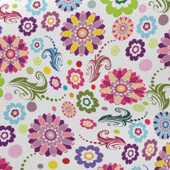 Bright Flowers Twill