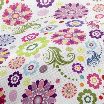 Bright Flowers Performance Linen