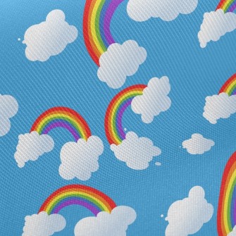 Rainbow White Cloud Twill