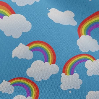Rainbow White Cloud Chiffon