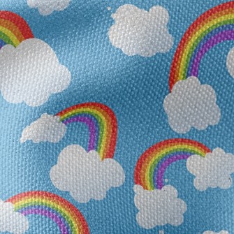 Rainbow White Cloud Waterproof Canvas