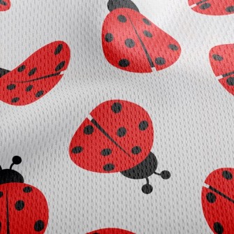 Mini Ladybug Athletic Mesh Flat Back