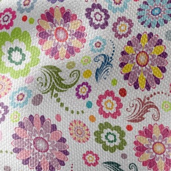 Bright Flowers Waterproof Canvas